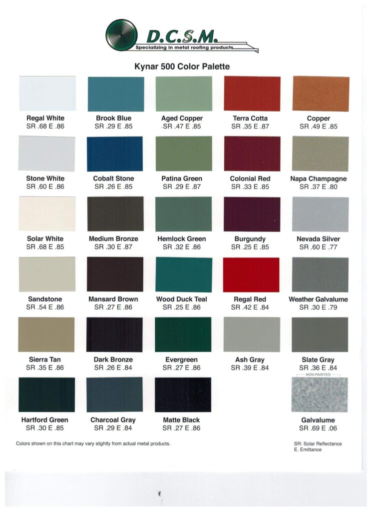 Metal Color Charts - Reibus International