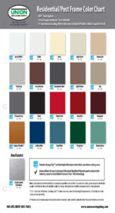 Union Corrugating Residential Color Chart
