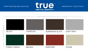 True Metal Supply (WeatherXL) Color Chart